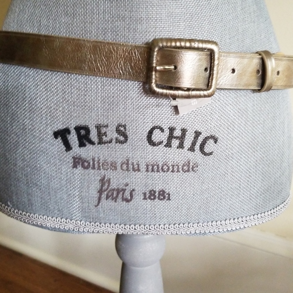Chicos Mirabella belt 1 inch winter gold Medium